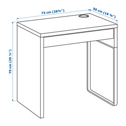 MICKE/ÖRFJÄLL - Meja dan kursi, putih/hijau muda