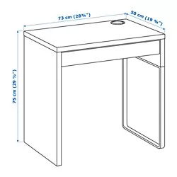 MICKE/ÖRFJÄLL - Desk and chair, white/light green