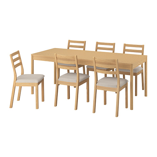TONSTAD/TONSTAD meja dan 6 kursi