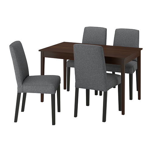 BERGMUND/NÄSINGE table and 4 chairs