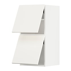 METOD - Wall cabinet horizontal w 2 doors, white/Veddinge white, 40x37x80 cm