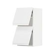 METOD - Wall cabinet horizontal w 2 doors, white/Voxtorp matt white, 40x37x80 cm
