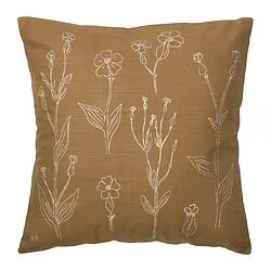 ÅKERNEJLIKA - Sarung bantal kursi, cokelat sulaman, 50x50 cm