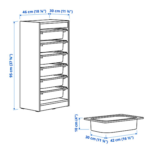 TROFAST Measurement Illustration