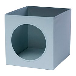 UTSÅDD - Cat house, grey-blue, 33x38x33 cm