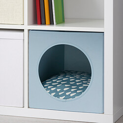 UTSÅDD - Cat house, grey-blue, 33x38x33 cm