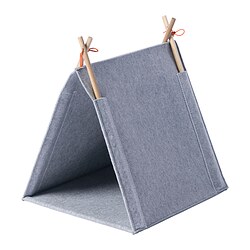 UTSÅDD - Rumah kucing, abu-abu/kain felt
