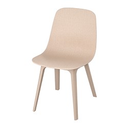 ODGER - Chair, white/beige