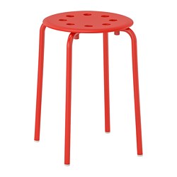 MARIUS - Bangku, merah, 45 cm