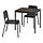 TEODORES/VANGSTA - meja dan 2 kursi, hitam cokelat tua/hitam, 80/120 cm | IKEA Indonesia - PE876177_S1