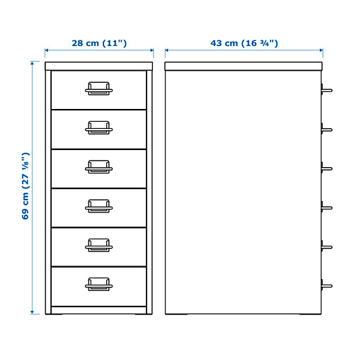Helmer Drawer Unit On Castors White Ikea Indonesia