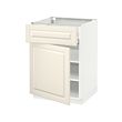 METOD/MAXIMERA - Base cabinet with drawer/door, white/Bodbyn off-white, 60x60x80 cm
