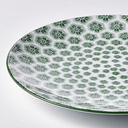 ENTUSIASM - Piring kecil, berpola/hijau, 18 cm