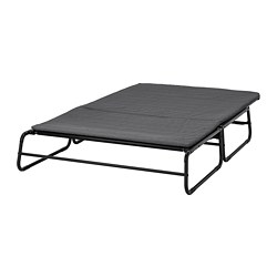 HAMMARN - Sofa-bed, Knisa dark grey/black