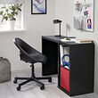 KALLAX - desk, black-brown, 111x39 cm | IKEA Indonesia - PE944610_S2