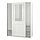 PAX/GRIMO - wardrobe with sliding doors, white/clear glass white, 150x66x201 cm | IKEA Indonesia - PE944630_S1