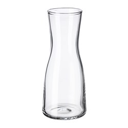 TIDVATTEN - Vase, clear glass, 14 cm