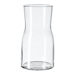 TIDVATTEN - Vas, kaca bening, 17 cm