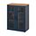 SKRUVBY - kabinet dengan pintu kaca, hitam-biru, 70x90 cm | IKEA Indonesia - PE876445_S1