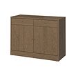 TONSTAD - lemari bufet, cokelat veneer kayu oak diwarnai, 121x47x90 cm | IKEA Indonesia - PE944668_S2