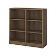 TONSTAD - Shelving unit, brown stained oak veneer, 121x37x120 cm