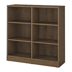 TONSTAD - Unit rak, cokelat veneer kayu oak diwarnai, 121x37x120 cm