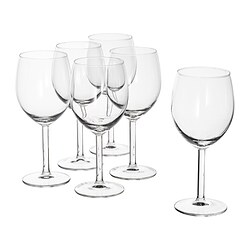 SVALKA - Wine glass, clear glass, 30 cl