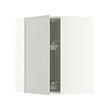 METOD - Corner wall cabinet with carousel, white/Aspudden light grey, 68x37x80 cm
