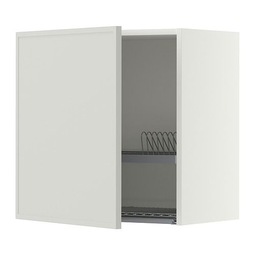 METOD wall cabinet with dish drainer