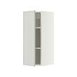 METOD - Wall cabinet with shelves, white/Aspudden light grey, 30x37x80 cm