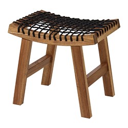 STACKHOLMEN - Bangku, luar ruang, diwarnai cokelat muda, 48x35x43 cm