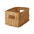 TRUMMIS - Basket, handmade rattan, 18x25x14 cm