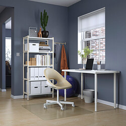 LAGKAPTEN/OLOV - Desk, white, 120x60 cm