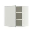 METOD - Wall cabinet with shelves, white/Aspudden light grey, 60x37x60 cm