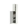 METOD - High cabinet with cleaning interior, white/Aspudden light grey, 40x60x220 cm
