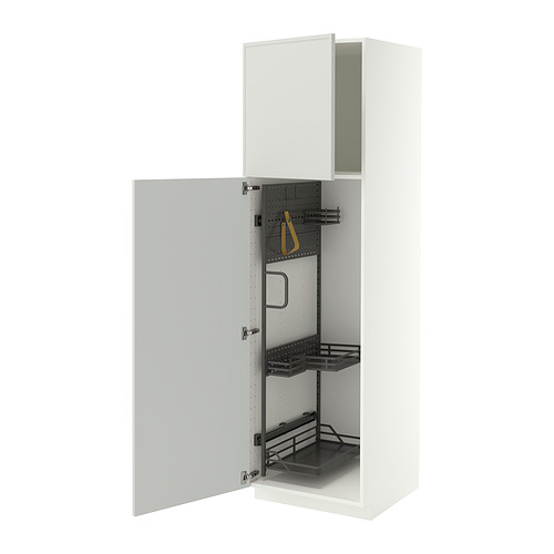 METOD high cabinet with cleaning interior