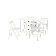NORDEN/FRÖSVI - Table and 4 chairs, white/white, 26/89/152 cm