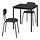 ÖSTANÖ/SANDSBERG - meja dan 2 kursi, hitam hitam/Remmarn abu-abu tua, 67 cm | IKEA Indonesia - PE944798_S1