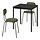 ÖSTANÖ/SANDSBERG - table and 2 chairs, black black/Remmarn deep green, 67 cm | IKEA Indonesia - PE944803_S1