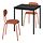 ÖSTANÖ/SANDSBERG - table and 2 chairs, black black/Remmarn red-brown, 67 cm | IKEA Indonesia - PE944801_S1