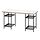 LAGKAPTEN/SPÄND - desk, white anthracite/black, 140x60 cm | IKEA Indonesia - PE944822_S1
