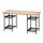 LAGKAPTEN/SPÄND - desk, white stained oak effect/black, 140x60 cm | IKEA Indonesia - PE944825_S1