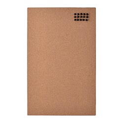 FLÖNSA - Memo board with pins, cork, 52x33 cm