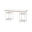 LAGKAPTEN/SPÄND - Desk, white/anthracite, 140x60 cm