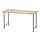 LAGKAPTEN/SPÄND - desk, white stained oak effect/black, 140x60 cm | IKEA Indonesia - PE944831_S1