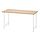 LAGKAPTEN/SPÄND - desk, white stained oak effect/white, 140x60 cm | IKEA Indonesia - PE944841_S1