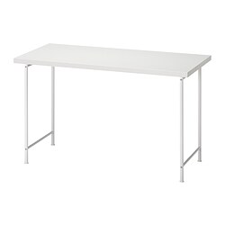 LAGKAPTEN/SPÄND - Desk, white, 120x60 cm