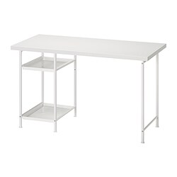 LAGKAPTEN/SPÄND - Desk, white, 120x60 cm