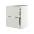 METOD/MAXIMERA - Base cb 2 frnts/2 low/1 md/1 hi drw, white/Aspudden light grey, 60x60x80 cm