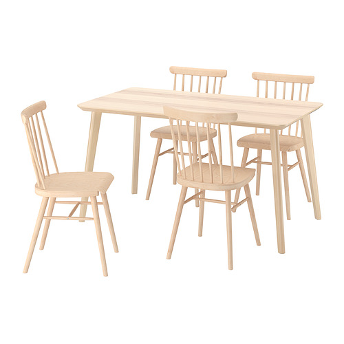 HÖGVED/LISABO table and 4 chairs